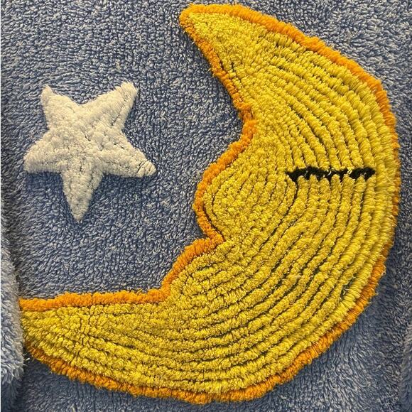 Canyon Group Moon & Stars Robe | Chenille Vintage 90s USA, S, Rare Design - Picture 4 of 9